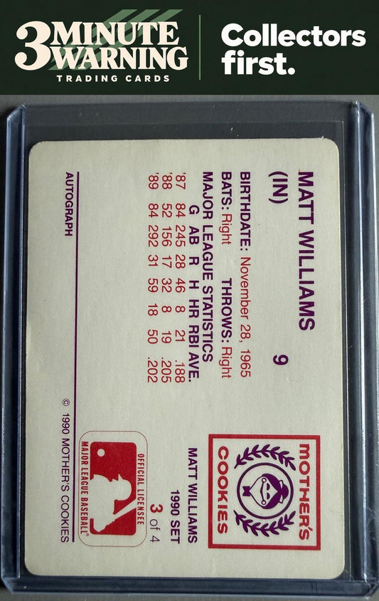 1990 Mother's Cookies Matt Williams #3 Matt Williams