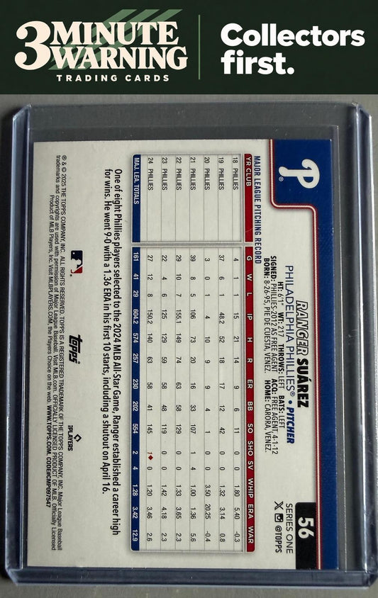 2025 Topps #56 Ranger Suárez Sandglitter