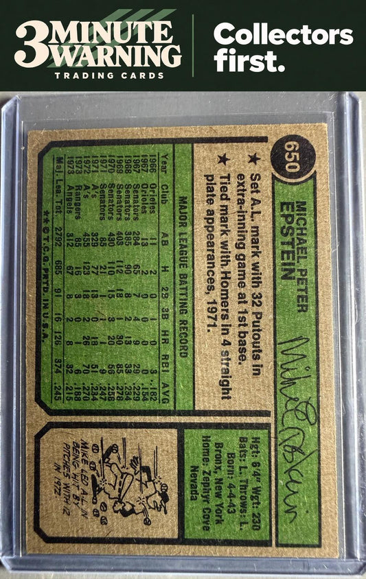 1974 Topps #650 Mike Epstein