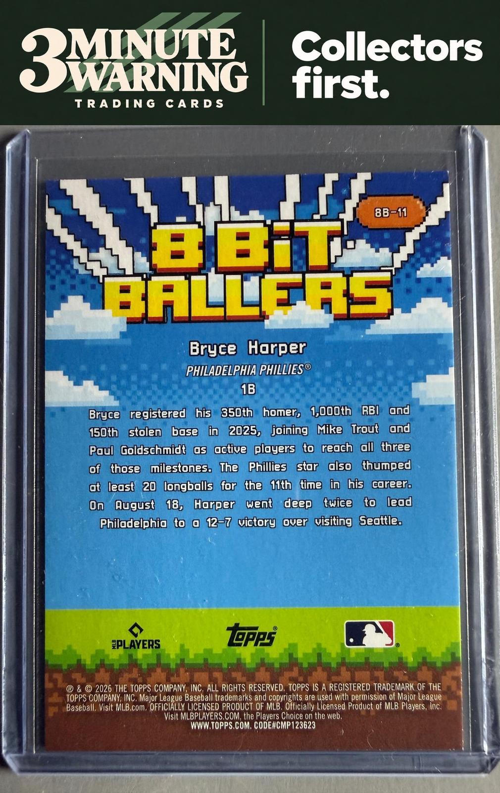 2026 Topps #8B-11 Bryce Harper 8 Bit Ballers