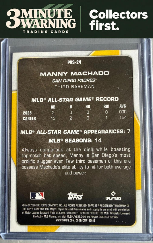 2026 Topps #PAS-24 Manny Machado Perennial All-Stars