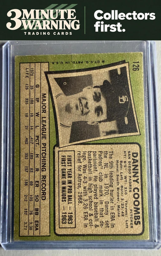 1971 Topps #126 Danny Coombs