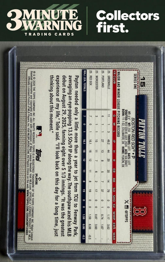 2026 Topps #15 Payton Tolle