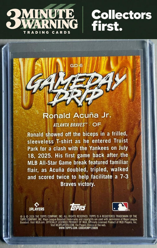 2026 Topps #GD-6 Ronald Acuna Jr. Gameday Drip