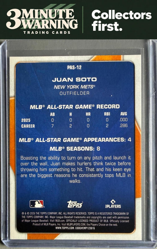 2026 Topps #PAS-12 Juan Soto Perennial All-Stars