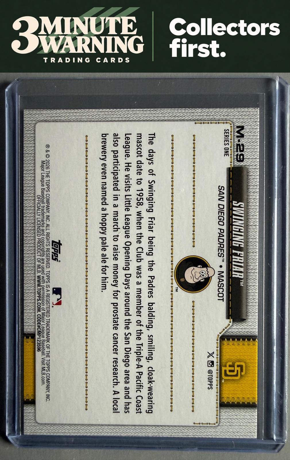2026 Topps #M-29 Swinging Friar Mascots