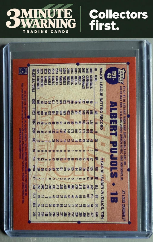 2026 Topps #T91-43 Albert Pujols 1991 Topps Baseball 35th Anniversary