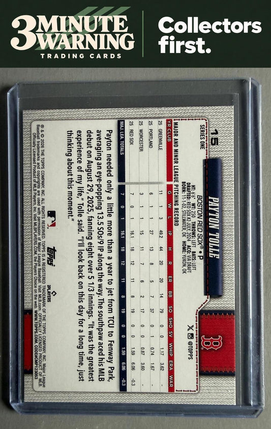 2026 Topps #15 Payton Tolle