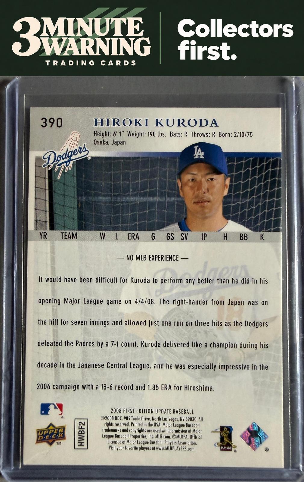 2008 Upper Deck First Edition #390 Hiroki Kuroda