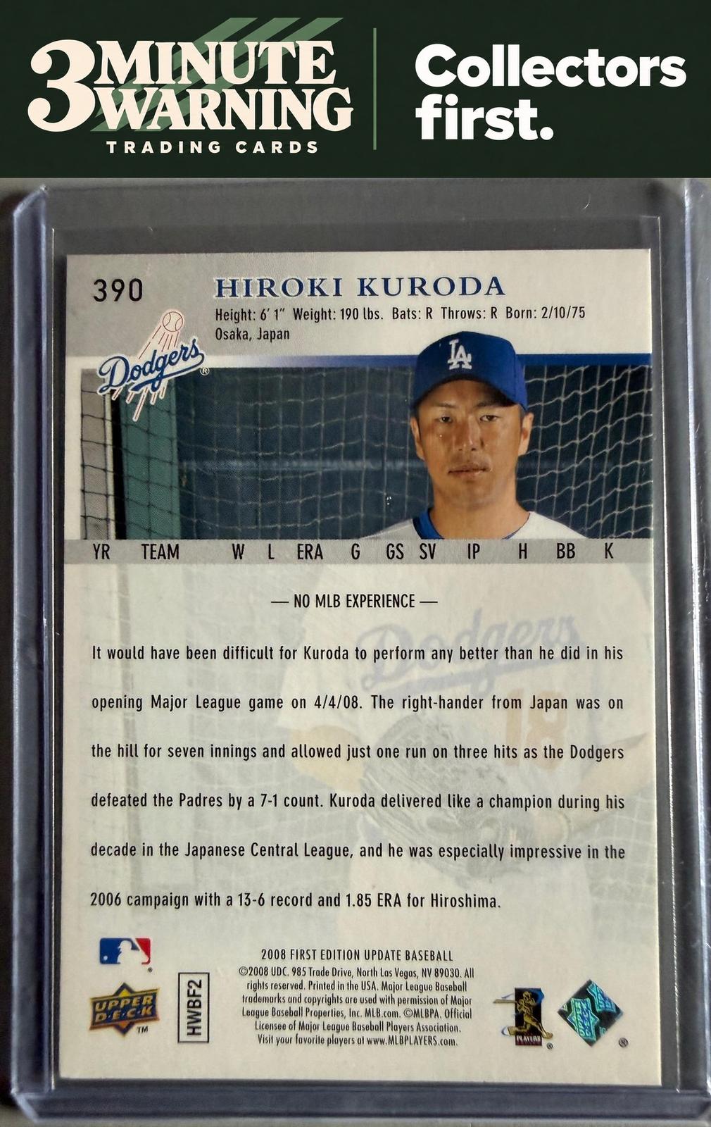 2008 Upper Deck First Edition #390 Hiroki Kuroda