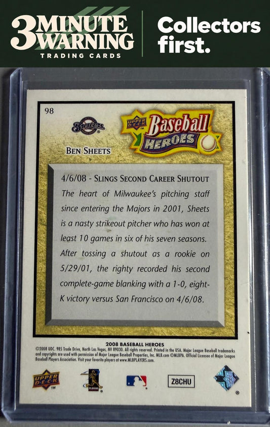2008 Upper Deck Baseball Heroes #98 Ben Sheets