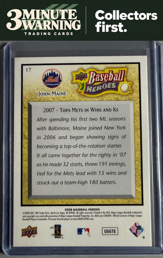 2008 Upper Deck Baseball Heroes #17 John Maine