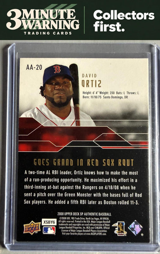 2008 SP Authentic #AA-20 David Ortiz Authentic Achievements