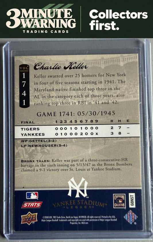 2008 Upper Deck Yankee Stadium Legacy #1741 Charlie Keller