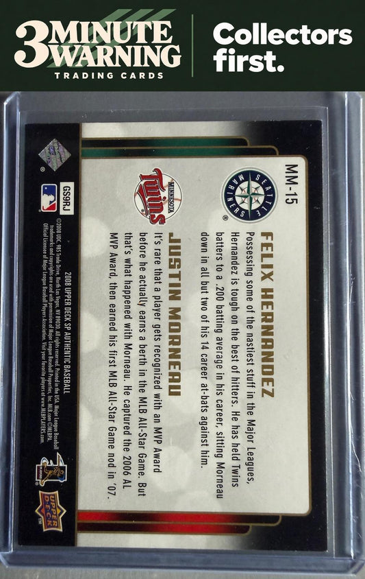 2008 SP Authentic #MM-15 Felix Hernandez / Justin Morneau Marquee Matchups