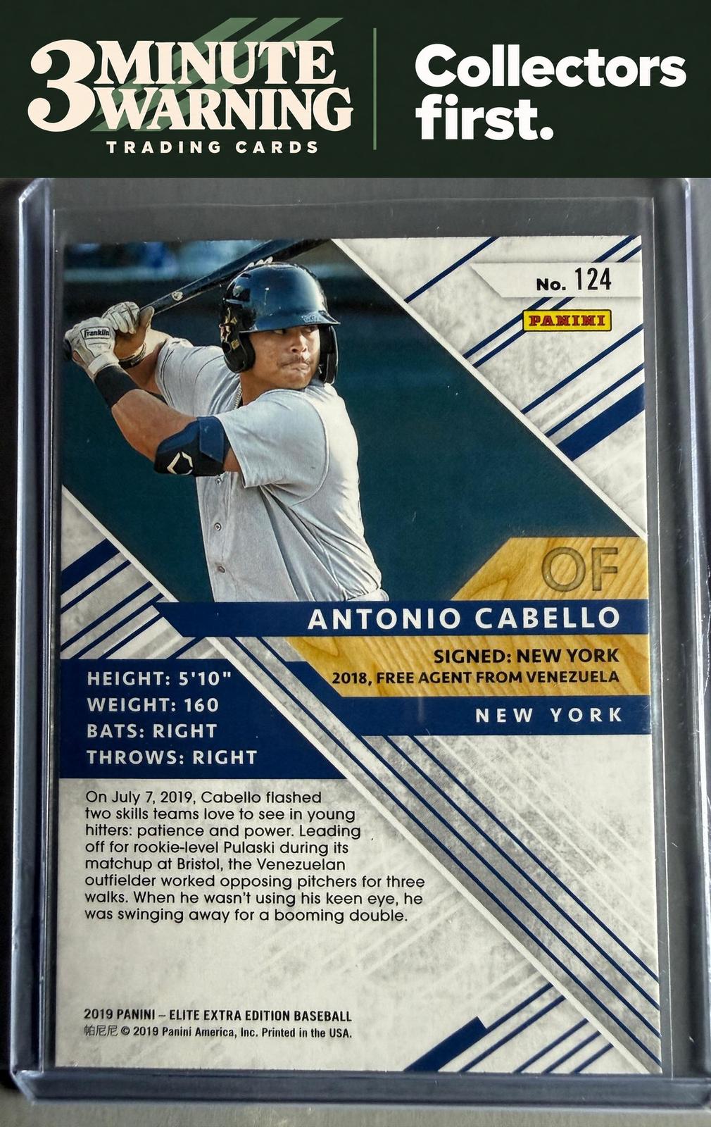 2019 Panini Elite Extra Edition #124 Antonio Cabello Pink