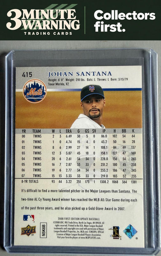2008 Upper Deck First Edition #415 Johan Santana