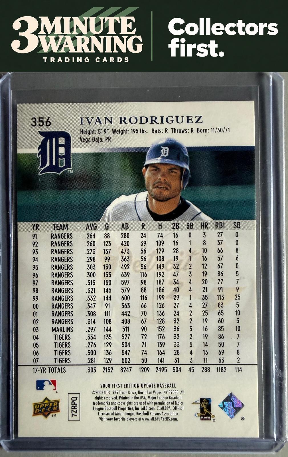 2008 Upper Deck First Edition #356 Ivan Rodriguez