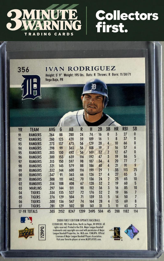 2008 Upper Deck First Edition #356 Ivan Rodriguez