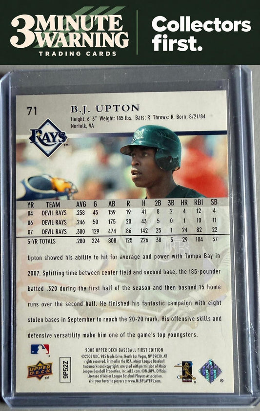 2008 Upper Deck First Edition #71 B.J. Upton