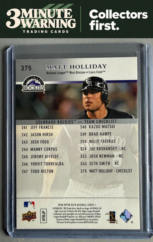 2008 Upper Deck #375 Matt Holliday