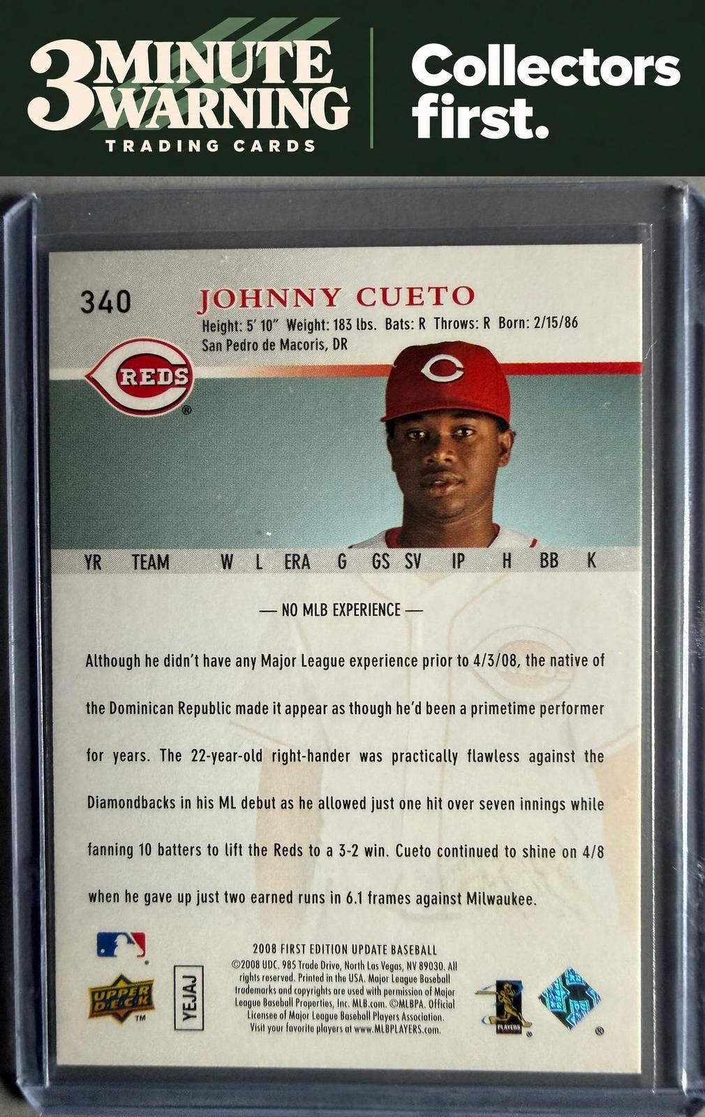 2008 Upper Deck First Edition #340 Johnny Cueto