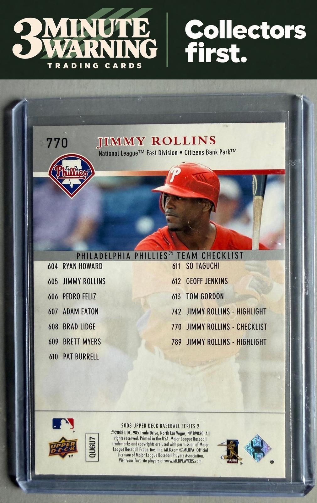 2008 Upper Deck #770 Jimmy Rollins