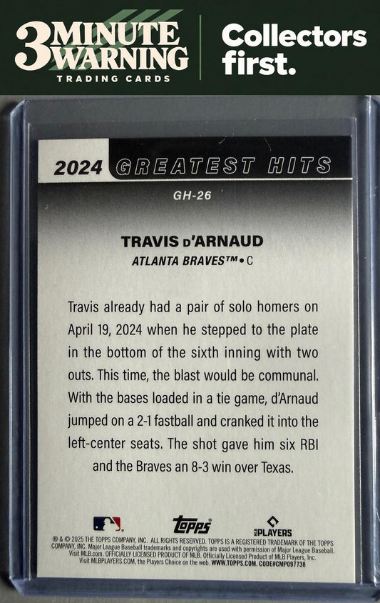 2025 Topps #GH-26 Travis d'Arnaud 2024 Greatest Hits