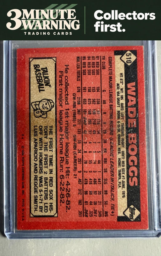 1986 Topps #510 Wade Boggs