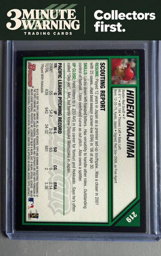 2007 Bowman #219 Hideki Okajima