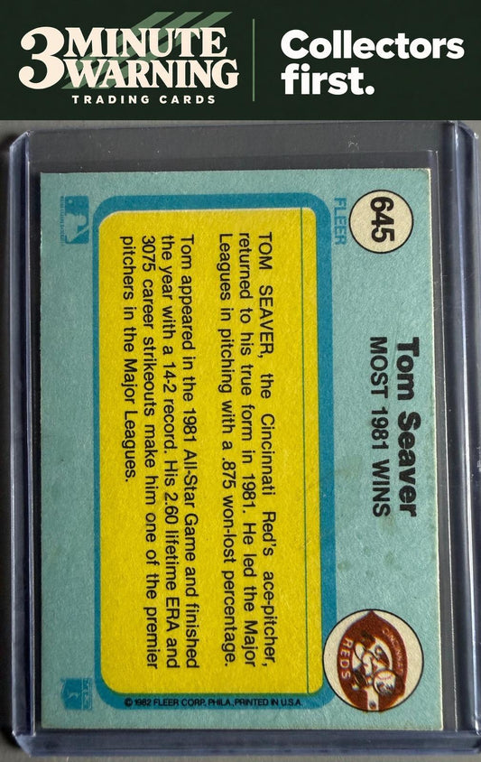 1982 Fleer #645 Tom Seaver