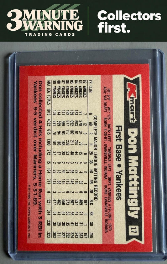 1990 Topps Kmart Super Stars #17 Don Mattingly
