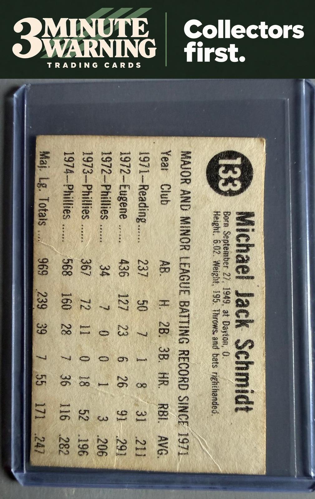 1975 Hostess #133 Mike Schmidt