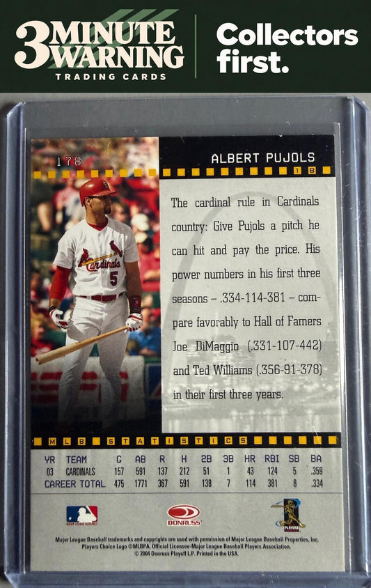 2004 Donruss Studio #178 Albert Pujols