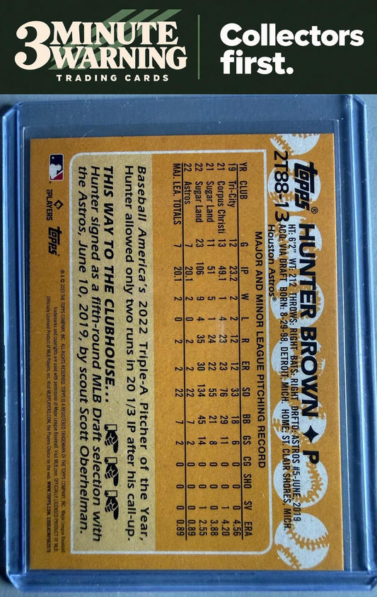 2023 Topps #2T88-13 Hunter Brown 1988 Topps Baseball 35th Anniversary