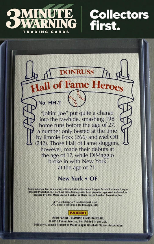 2019 Panini Diamond Kings #HH-2 Joe DiMaggio Hall of Fame Heroes