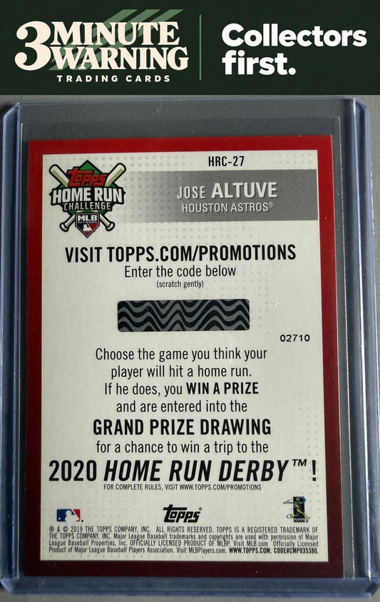 2019 Topps #HRC-27 Jose Altuve Home Run Challenge