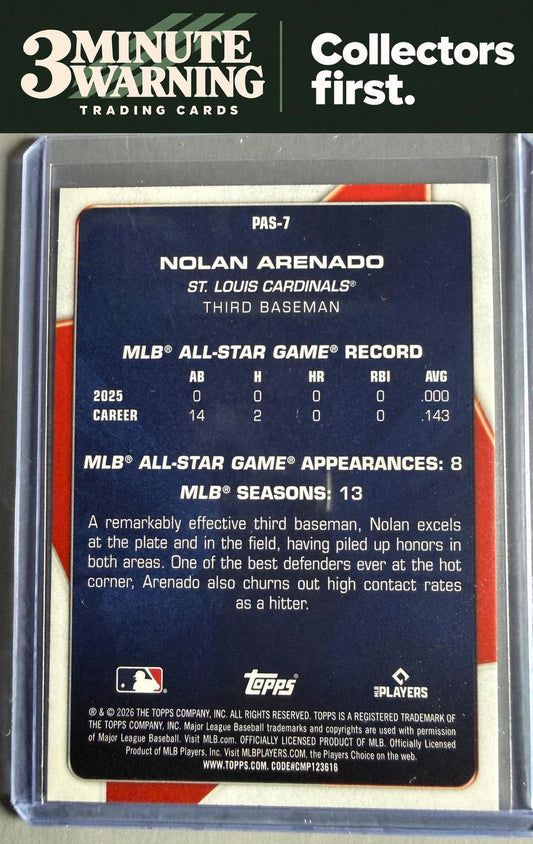 2026 Topps #PAS-7 Nolan Arenado Perennial All-Stars