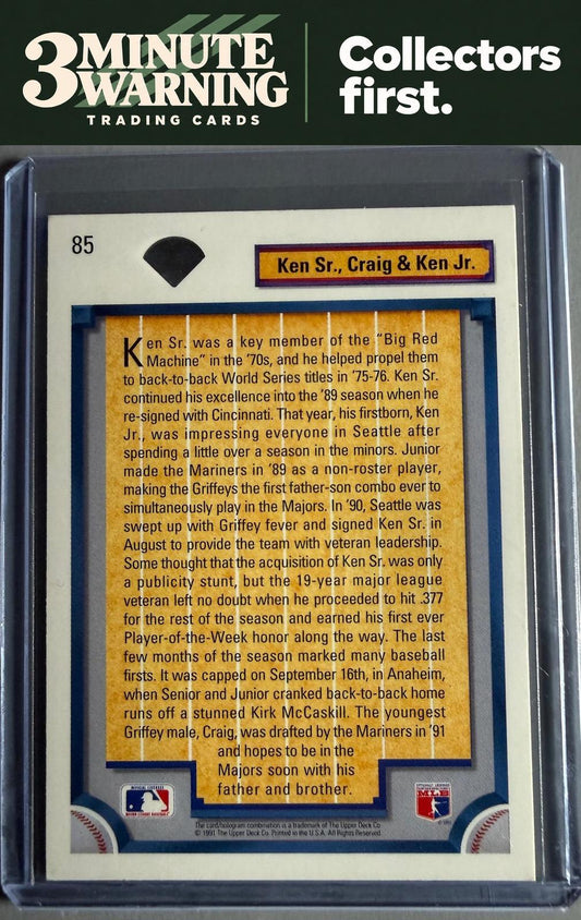 1992 Upper Deck #85 Ken Sr., Craig & Ken Jr.