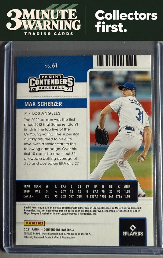2021 Panini Contenders #61 Max Scherzer Green