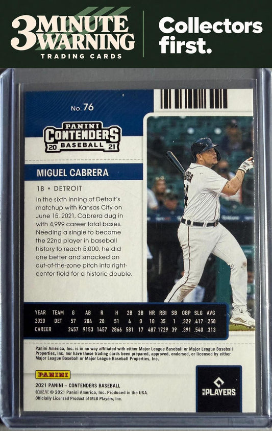 2021 Panini Contenders #76 Miguel Cabrera