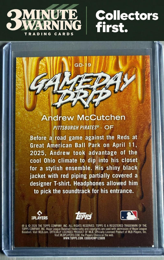 2026 Topps #GD-19 Andrew McCutchen Gameday Drip