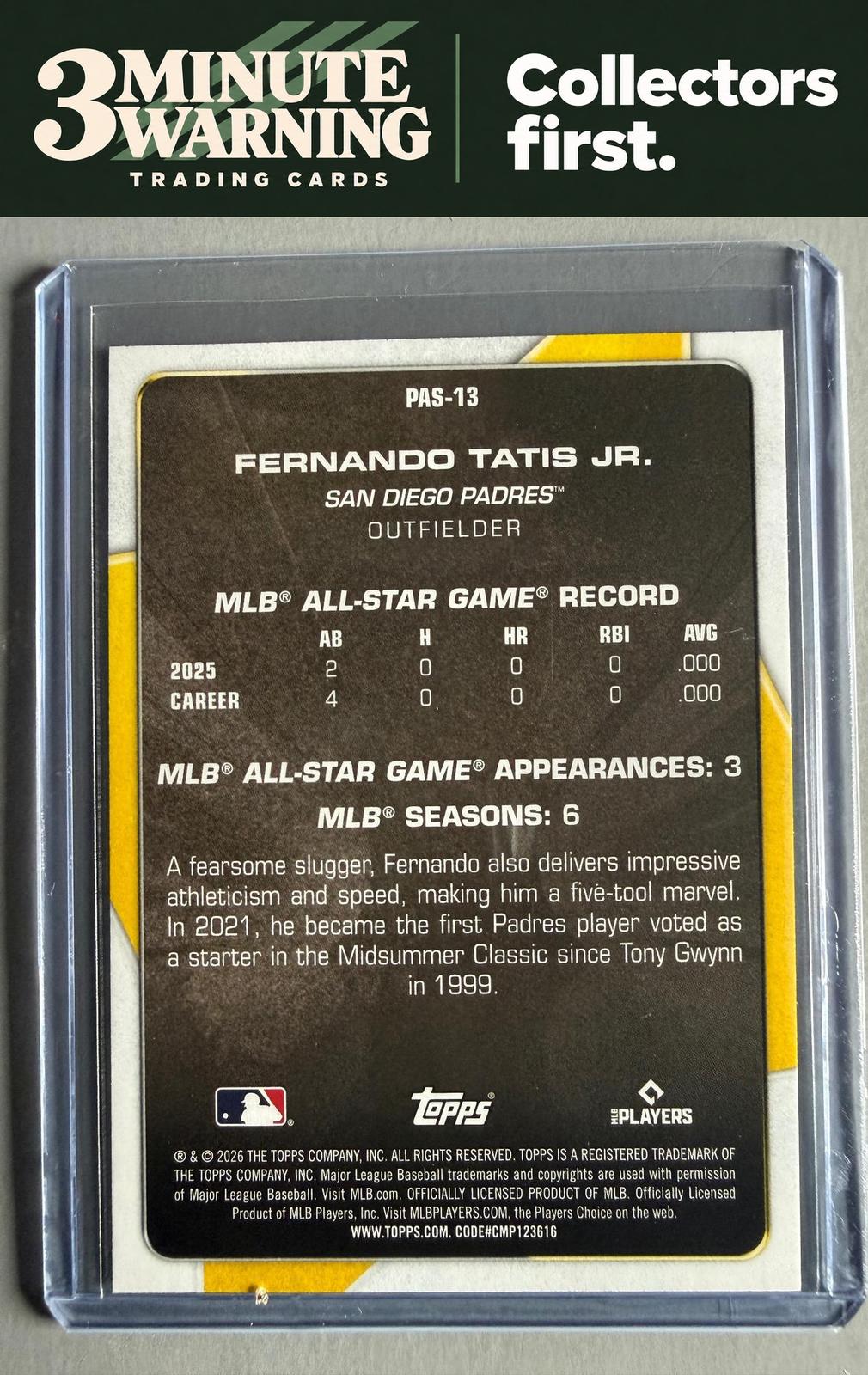 2026 Topps #PAS-13 Fernando Tatis Jr. Perennial All-Stars