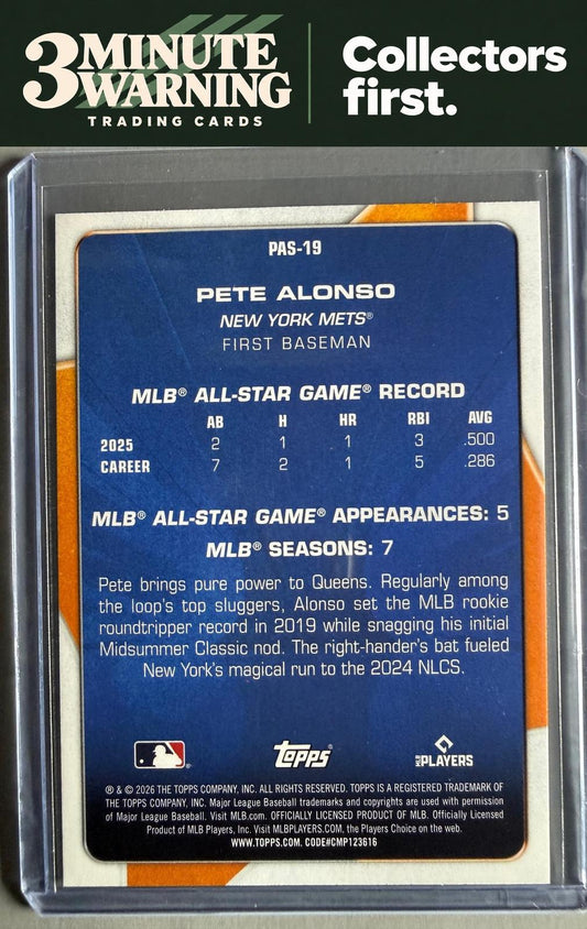 2026 Topps #PAS-19 Pete Alonso Perennial All-Stars
