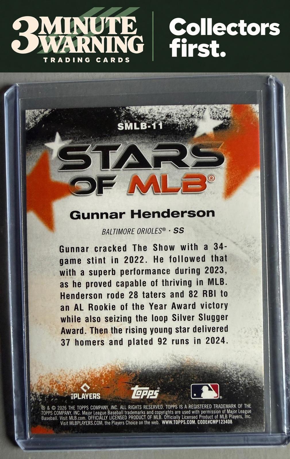 2026 Topps #SMLB-11 Gunnar Henderson Stars of MLB