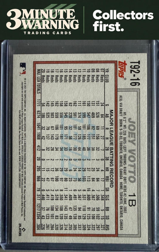 2021 Topps Update #T92-16 Joey Votto 1992 Topps Redux