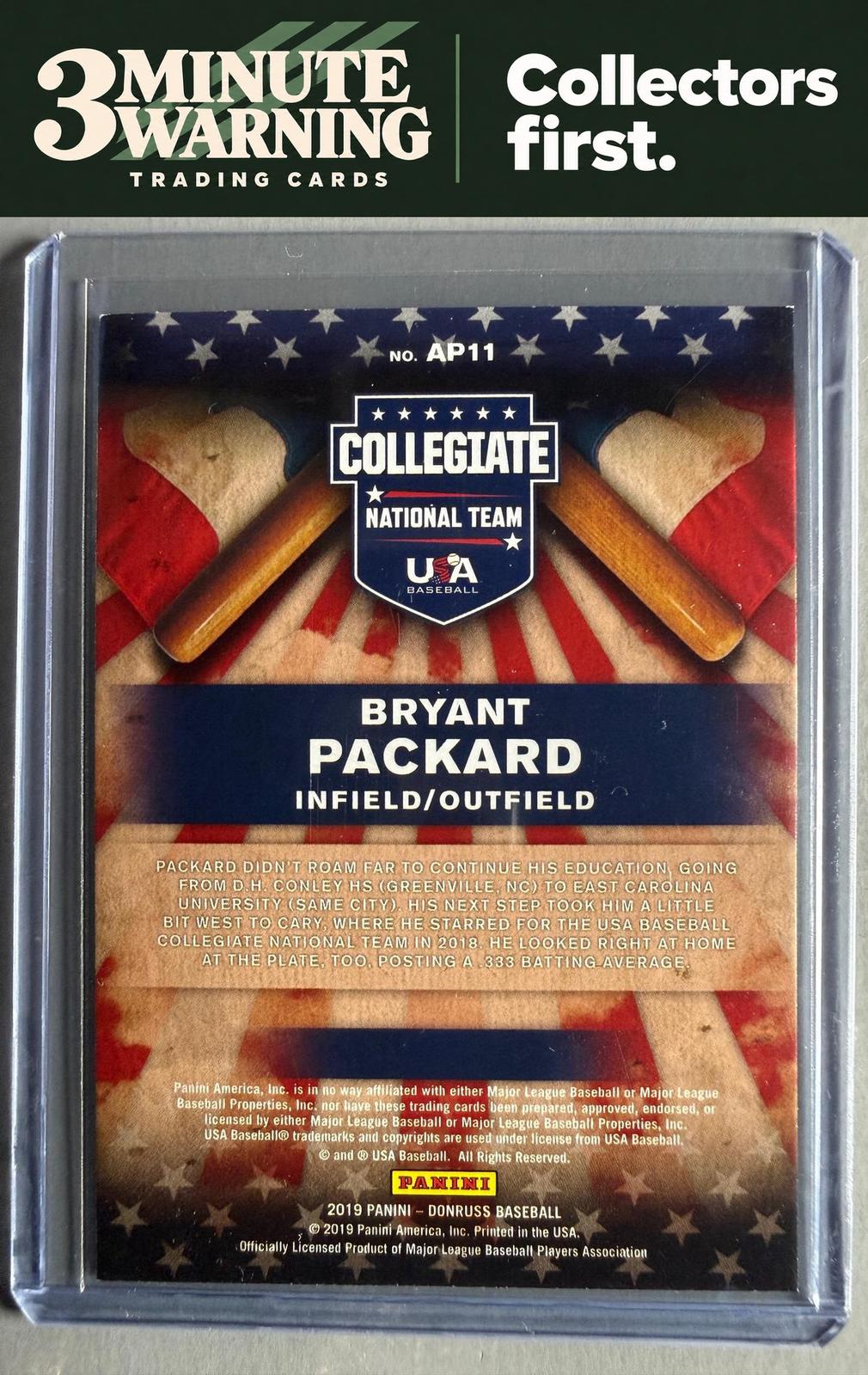 2019 Donruss #AP11 Bryant Packard American Pride Vector