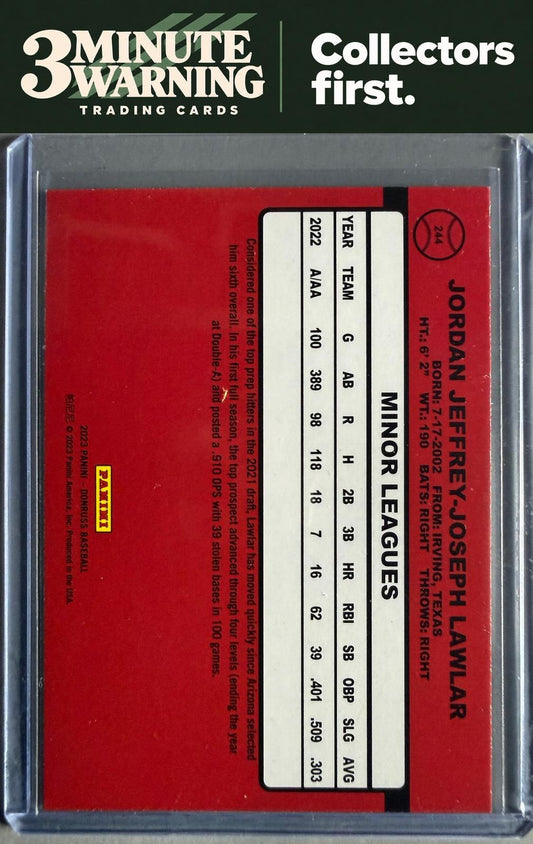 2023 Donruss #244 Jordan Lawlar Holo Purple