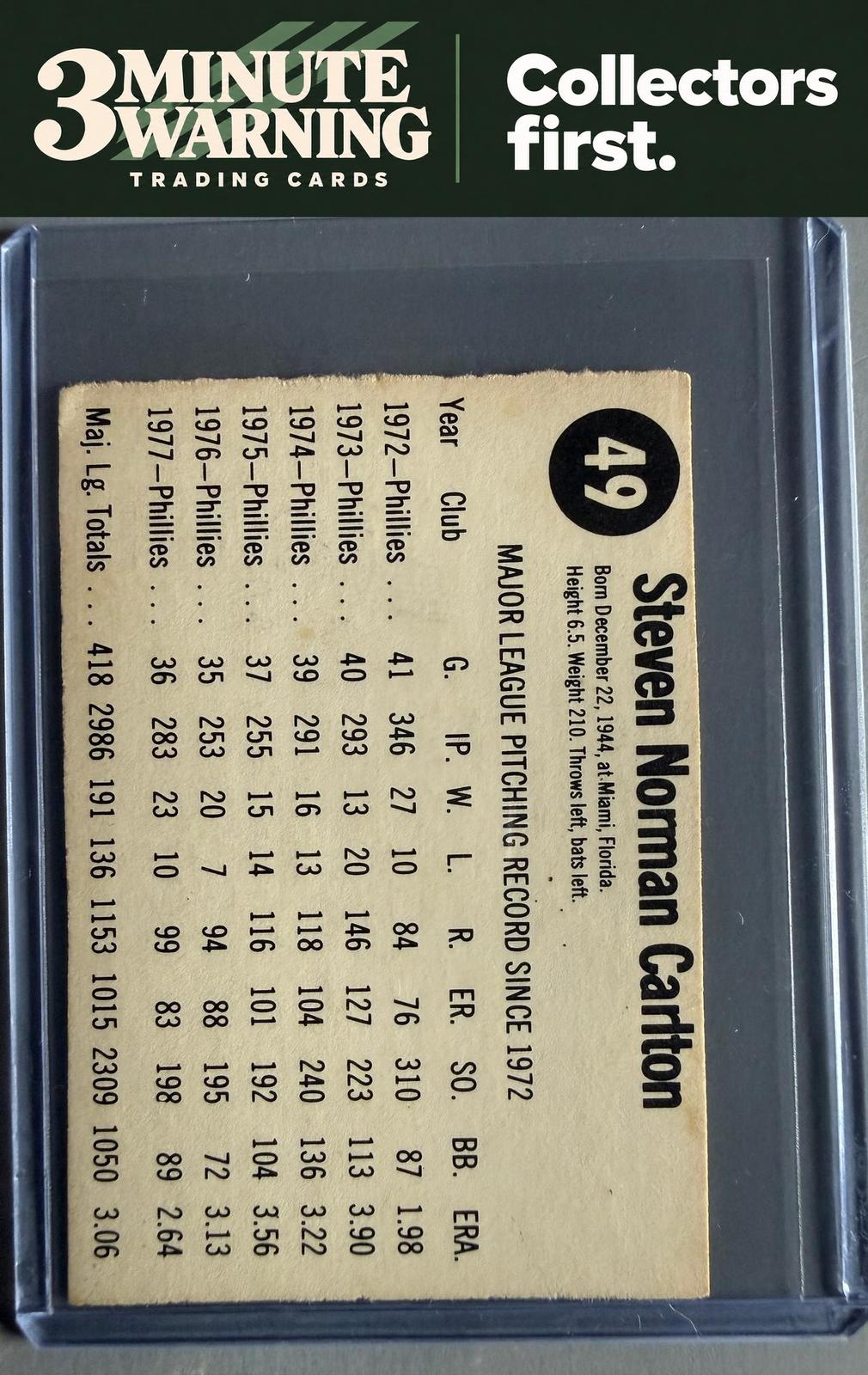1978 Hostess #49 Steve Carlton