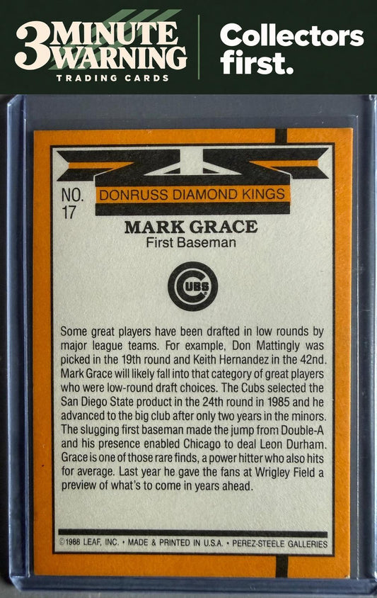 1989 Donruss #17 Mark Grace